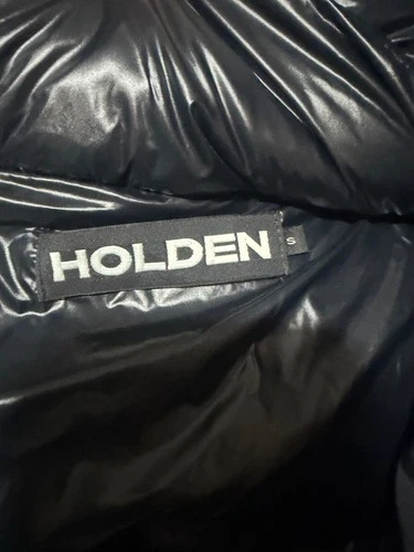 Holden Mens Long Down Parka Black Jacket Size XL image 8