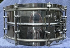 1930’s - Carlton - Standard - 14" X 6.5" inch Nickel over Brass Snare Drum RARE