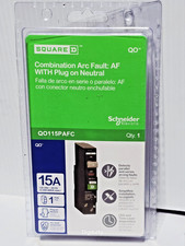 Square D 15 Amp Plug-On Neutral Combination Arc Fault Circuit Breaker QO115PAFC