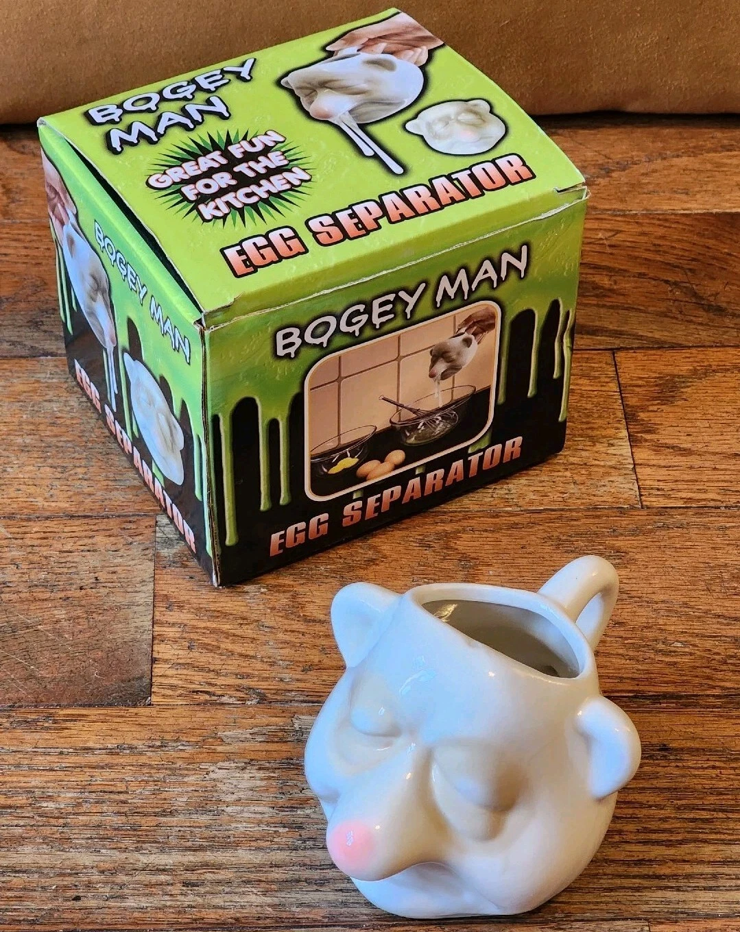 Bogey Man Ceramic Egg Separator Cup With Box