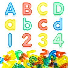 66 Pcs Translucent Letters and Numbers   About 2 Inches - Plastic Alphabet Le...