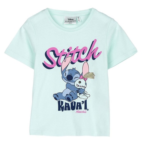 Turquoise Short Sleeve T-Shirt Single Jersey Stitch - 8 Years | Female Cerdà - Picture 1 of 2