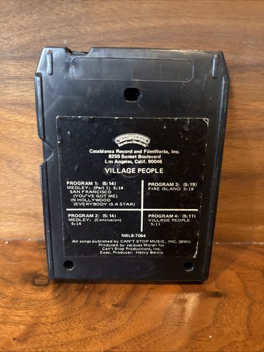 Village People "Self Titled"8-Track)1977Casablanca (First Release) Rare Vintage - Picture 2 of 6
