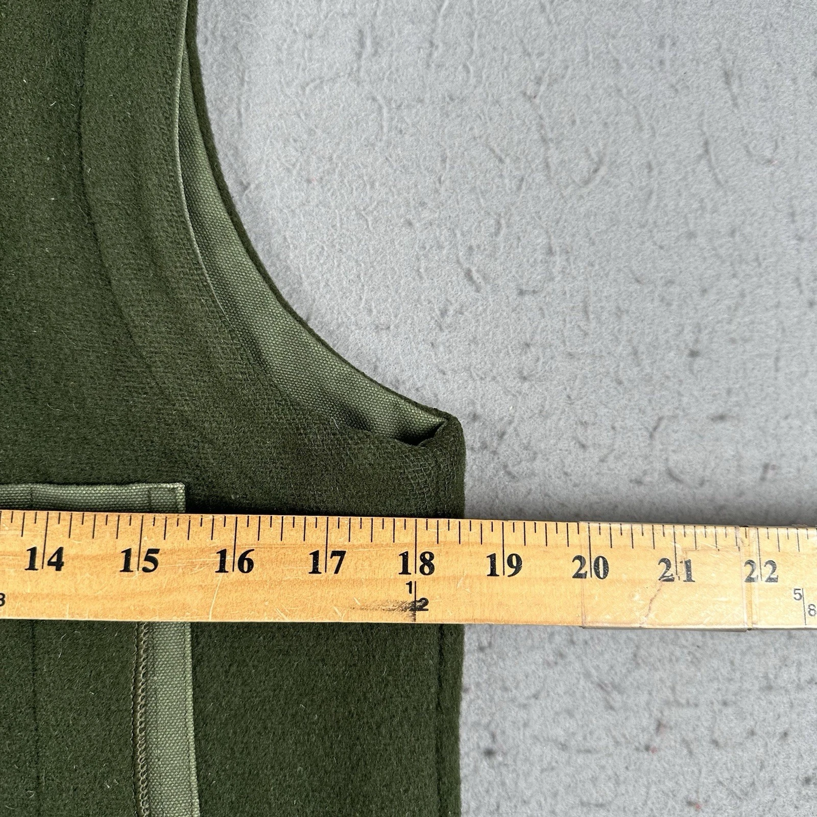 Boreal Mountain Anoraks Vest Men’s Small Green Wool Outdoor Hiking Hunting - product detail image 11
