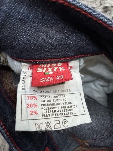 Vintage Miss Sixty Jeans Womens 29 (29x33) Blue Y2K Flare Extra Low TY - Picture 6 of 12
