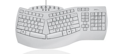 *New*Perixx PERIBOARD-512 Wired Full-Size Ergonomic Natural Split Keyboard White