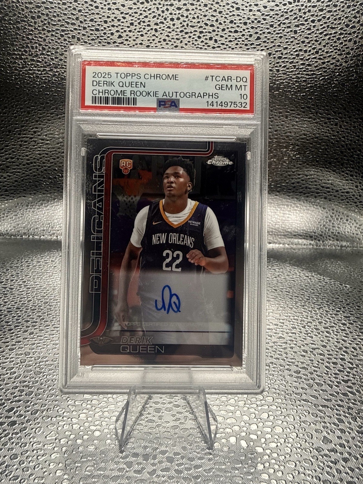 2025 Topps Chrome DERIK QUEEN #TCAR-DQ Rookie Auto PSA 10 Gem Mint 💎 Pelicans