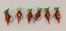 Vtg? Jalapeno Peppers Button Covers Southwestern Holiday Lot of 6