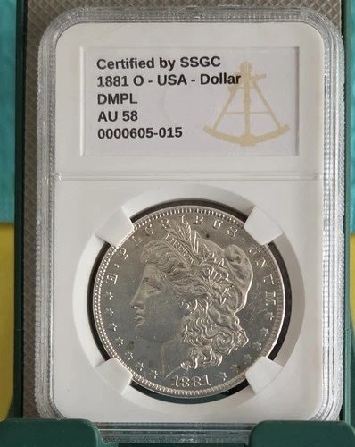 1881-O Morgan Dollar SSGC AU 58 DMPL Bright Silvery Morgan $1