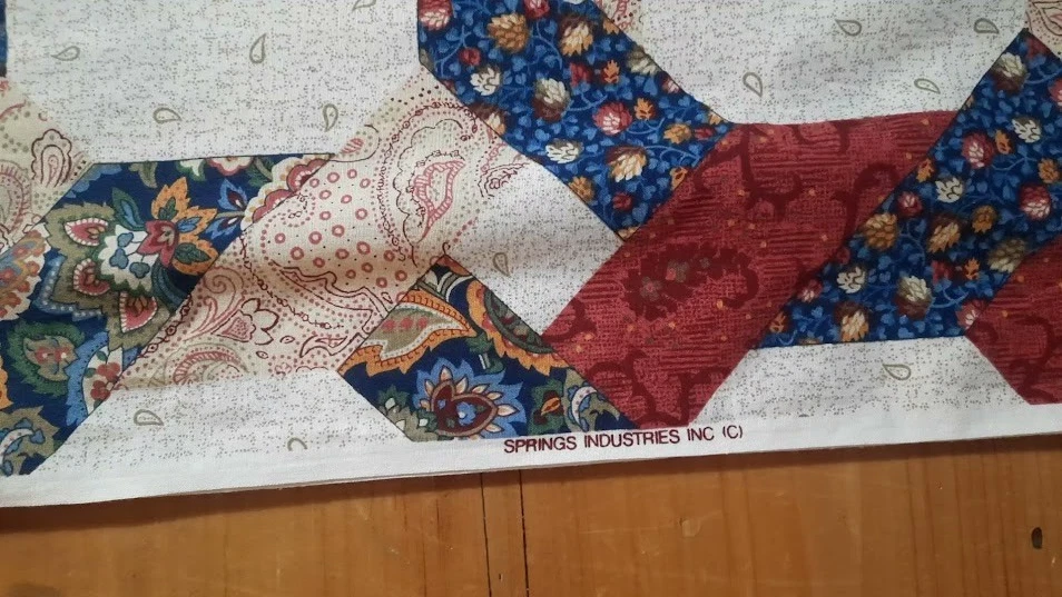 Springs Industries Cheater Faux Quilt Cotton Fabric 44" x 62" Unused Unwashed - Image 3 of 4