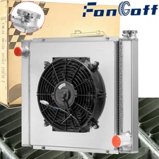 3 Row Universal Aluminum Radiator Shroud Fan For Chevy GM SBC BBC 22'' x 19'' US