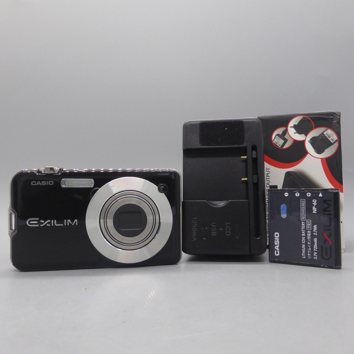 【美品】CASIO EXILIM EX-S12 BLACK ブラック Casio Digital Camera Exilim EX-S12 12.1MP Black Tested With