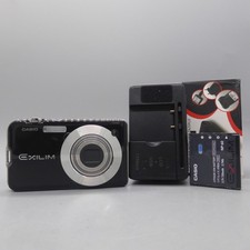 Cámara digital Casio Exilim EX-S12 12,1 MP negra probada con batería y cargador