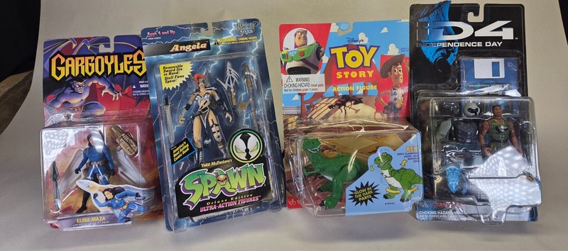 Action Figures Lot Toy Story REX, Spawn Angela, Gargoyles Elisa Maza,