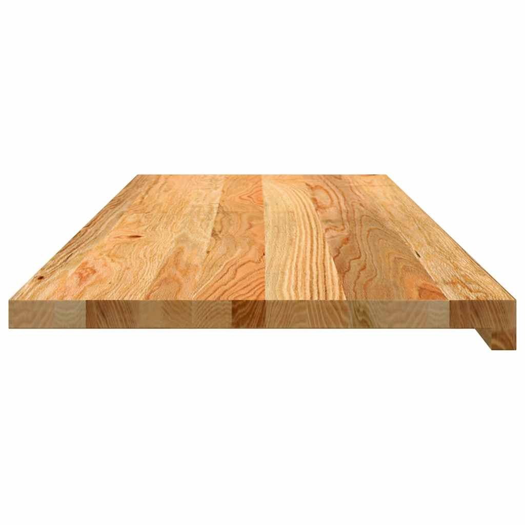 Davanzali in Legno Massello di Rovere 110x40x2 cm - 2 Pezzi Marrone Chiaro - 3