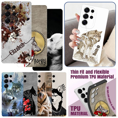 #ad Wolf Dog Customized Phone Case For Samsung Galaxy S24 S25 Plus A35 A16 TPU Cover $12.63