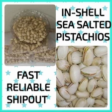 🌴2Lbs Dry Roasted WHole IN-SHeLL SEA SALTED Bagged PISTACHIOS Pistas  VeGan