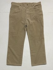 Vintage Lee Mens 38 X 26 Beige Tan Corduroy Pants USA Straight Leg Made in USA