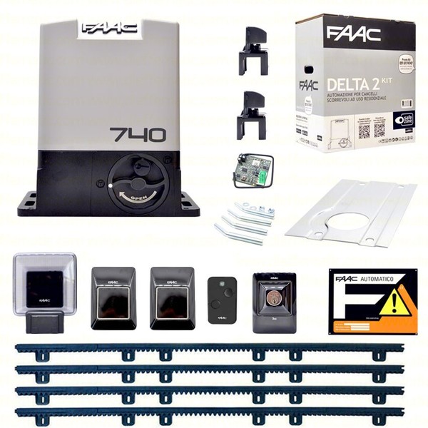 Faac 1056303445 Delta 2 Satz 230V Automatisierung X Tore Gleitend + 4 Mt Cremag-image