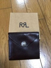 RRL RALPH LAUREN CONCHO WALLET MEN COLOR DARK BROWN USED