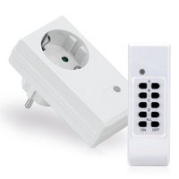 Funksteckdosen 1Er Set + 1X Fernbedienung 1100 Watt Bis 30M Funkschalter Weiß