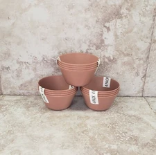 12 Dishwasher Freezer Safe Microwavable Plastic Reusable Round Small Snack Bowls