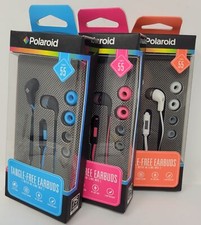 Polaroid Tangle Free Earbuds with In-Line Microphone - New