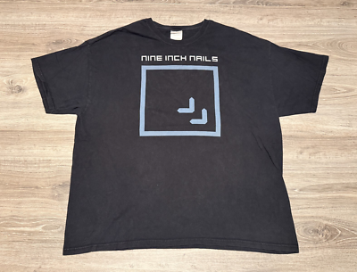Vintage 2000s Nine Inch Nails NIN Y2K Faded Black Band T-Shirt