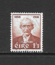 IRELAND SCOTT 166 USED VF - 1958 1'3p RED BROWN ISSUE (F) -THOMAS J. CLARKE