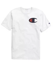 NWT Champion mens SS Big C Logo T Shirt White Size XL