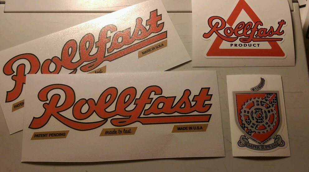 Rollfast decal set 4 vintage style vinyl decals to restore your Rollfast bicycle (24.90 USD)