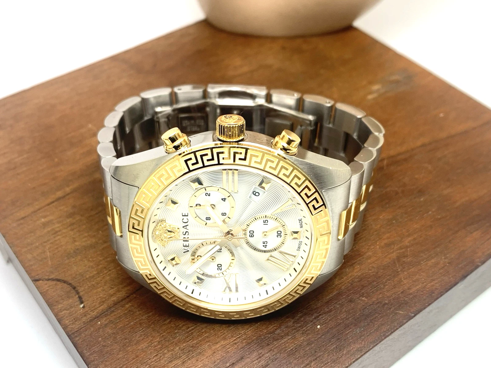 Orologio Versace Donna VEOX00822 Quarzo Svizzero Cronografo Acciaio Bicolore