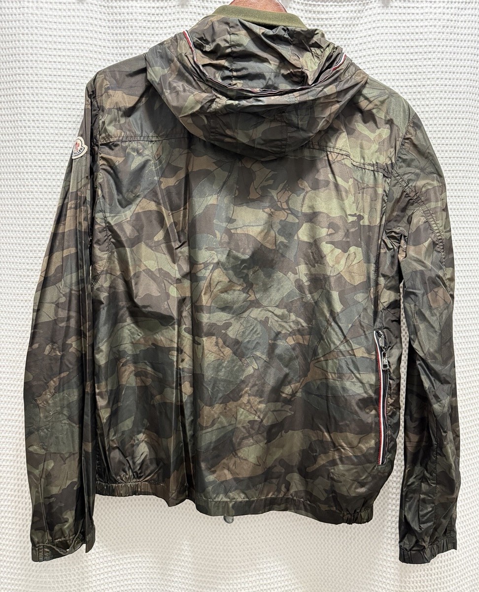 Moncler Nath Giubbotto Camo Hooded Jacket Men's Size 5 L/XL