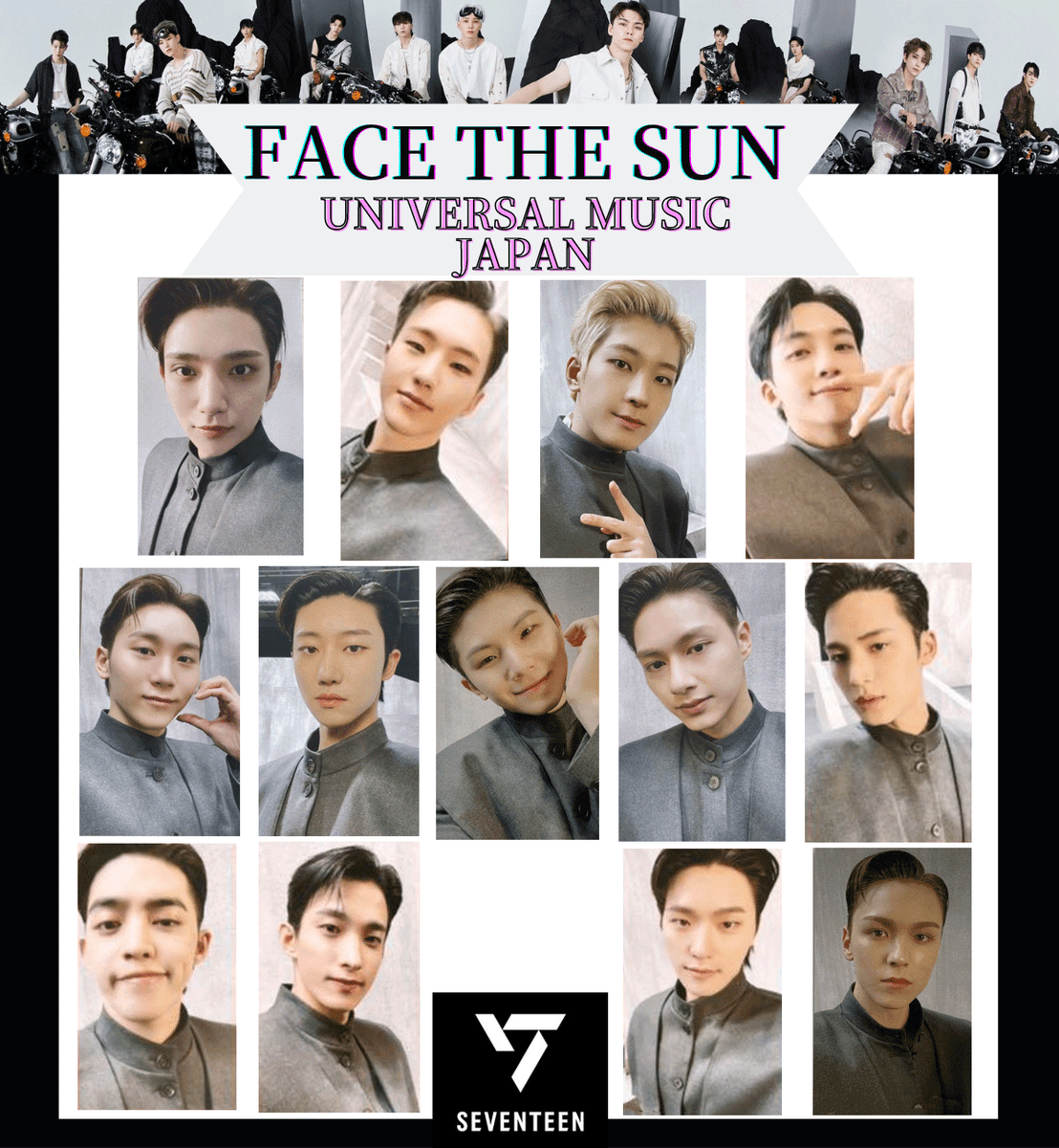 SEVENTEEN Photo Card 4th Face the Sun Universal Music Japan SEVENTEEN Photo Card 4th Face the Sun Universal Music Japan