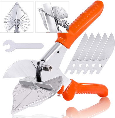 Upgraded Multi Angle Miter Shear Cutter Cuts 45 to 135 Degree Miter Snips Cuttin