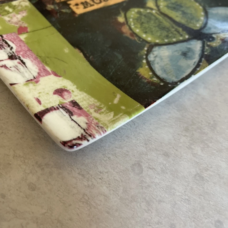 Placa cuadrada cooperativa creativa de 7,5” pulgadas cotización: crecer. Viaje. Convertirse. Colorido Foto 4 de 4