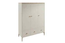 Vida Living Marlow 3 Door Wardrobe Taupe/Oak Scandinavian style RRP£1000