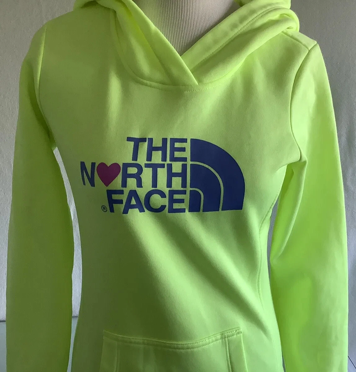 Lime green north face hoodie discount