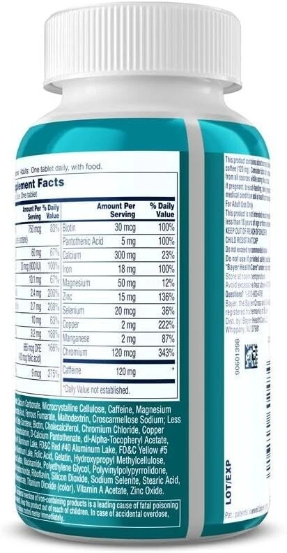 One A Day 女士活性代谢日常必需品,多种维生素 120 片 — 第 2/4 张图片