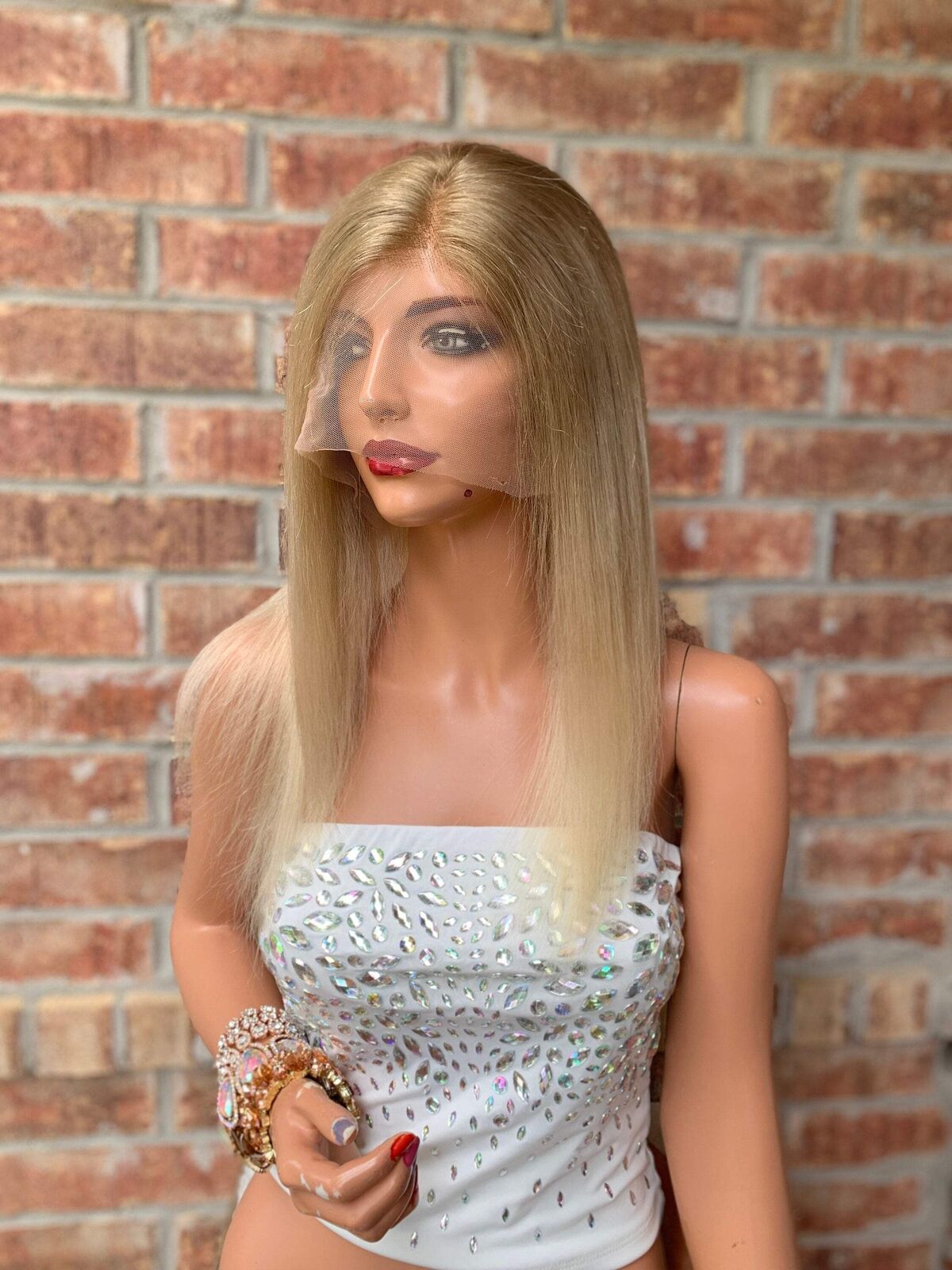 Blond Balayage Full Lace Wig | Full Multi Parting | Mona Lisa 0519