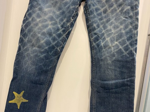 Tsumori Chisato sehr seltene Sommer Party Urlaub Jeans W 30,32 in blau Baumwolle