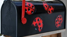 Mailbox Magnet (Partial Cover) Set of 4 Ladybugs Summer Car Better than a Decal