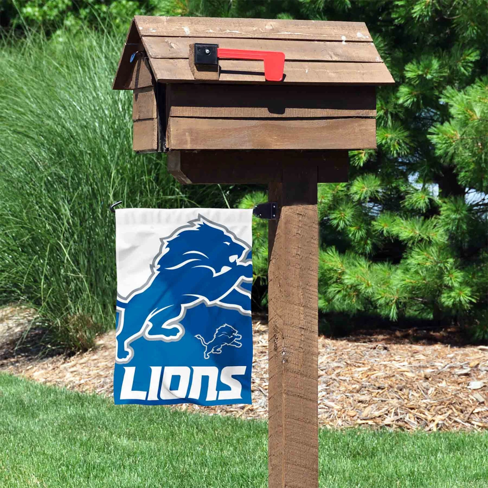 Detroit Lions Large Logo Official Garden Yard Banner Flag