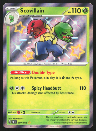 Scovillain 107/091 Paldean Fates Shiny Rare Near Mint Pokemon Card
