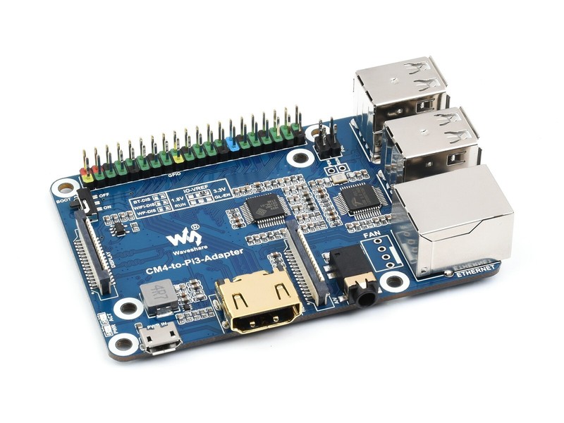 Waveshare Raspberry Pi CM4 To 3B Adapter B Version Alternative Solution Pi 3B/B+