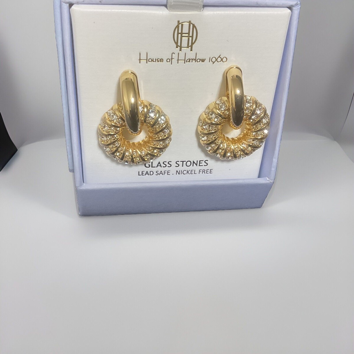 House of Harlow 1960 perfect sparkling circle gold tone