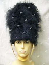 Tall Black English Guard Hat Toy Soldier Nutcracker Majorette Band British Royal