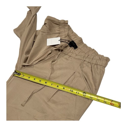 Pantaloni Hatch Maternity Jude nuovi con etichette taglia 2 sabbia pull-on lino vestibilità rilassata $188 - Foto 7 di 16