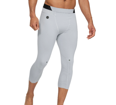 Mens Under Armour RUSH Compression Leggings 3/4 Length Gray 2XL