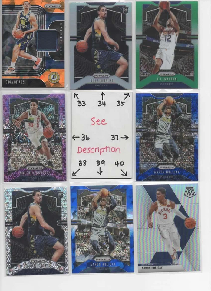 NEW Indiana Pacers U-PICK Serial #'d JRESEY AUTO Rookies MYLES SABONIS BROGDON - Image 2 of 4